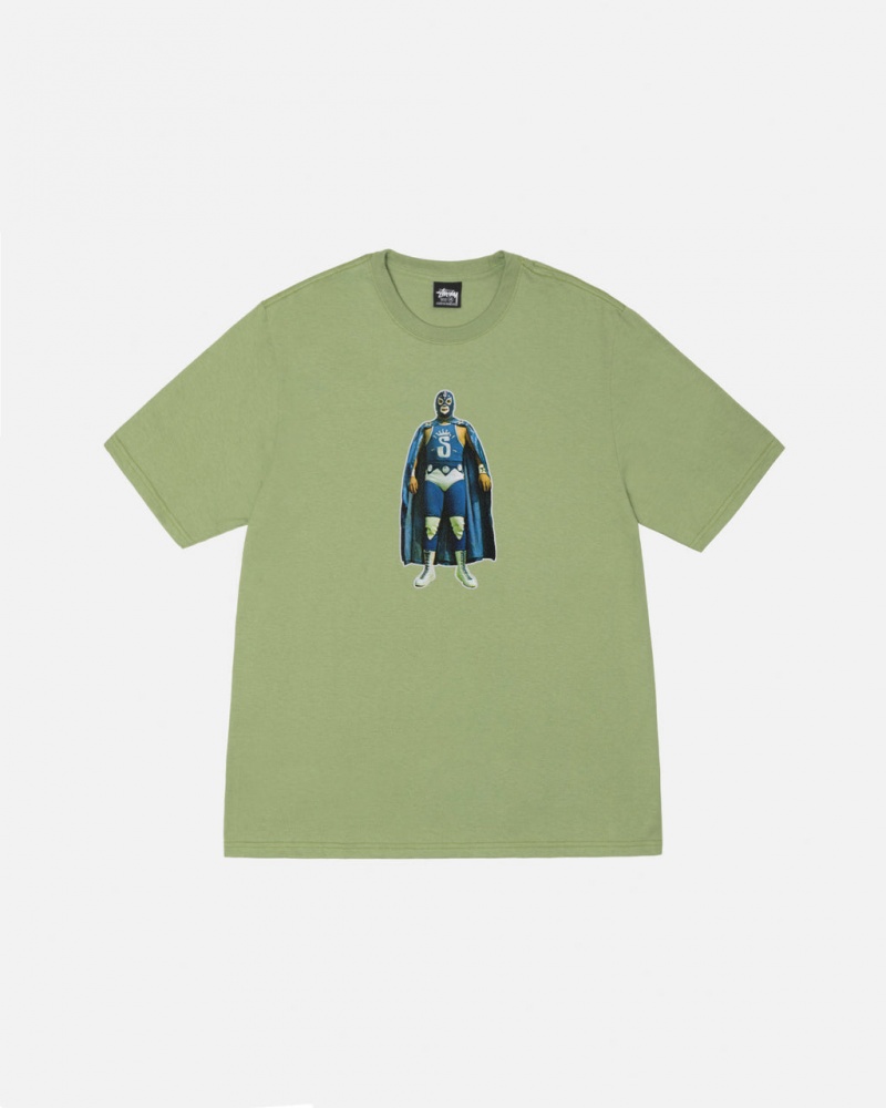 Stussy Stussy Lucha Tee - Unisex Shortsleeve Groen | NLXBR18265