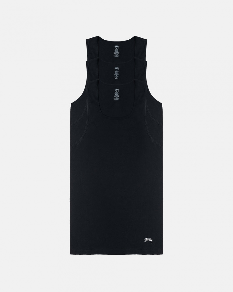 Stussy Stussy Tank Undershirt - Unisex Sweaters Knits Zwart | NLJVR18699