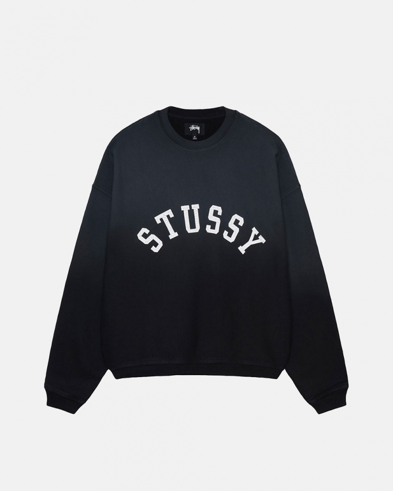 Stussy Sun Faded Oversized Crew - Unisex Hoodies Zwart | ANLWC36306