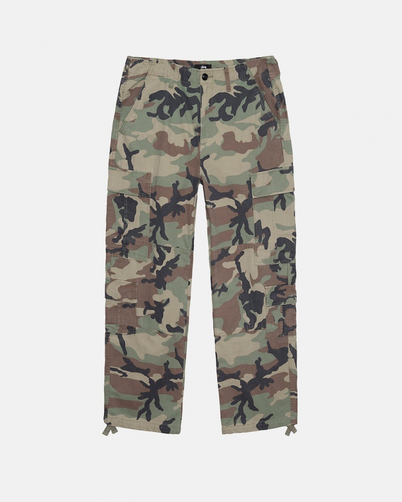 Stussy Surplus Cargo Ripstop - Unisex Jeans Pants Camo | MNLHR17152