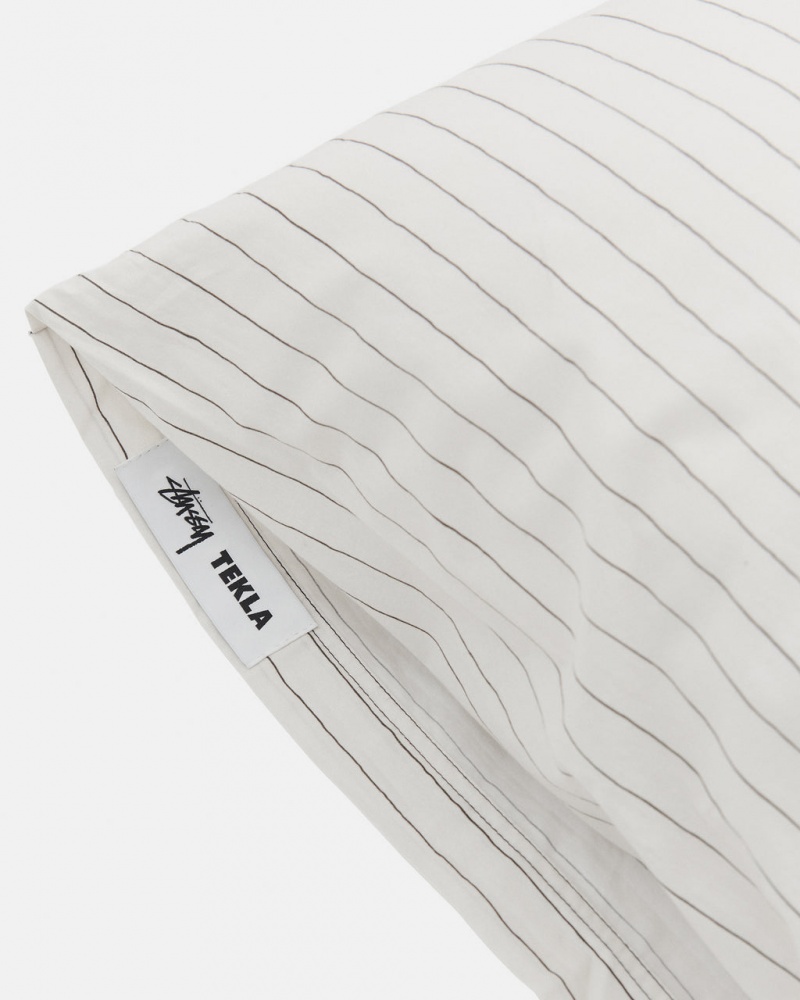 Stussy Tekla Percale Pillow Sham - Unisex Home Goods Wit | NLQAV24991