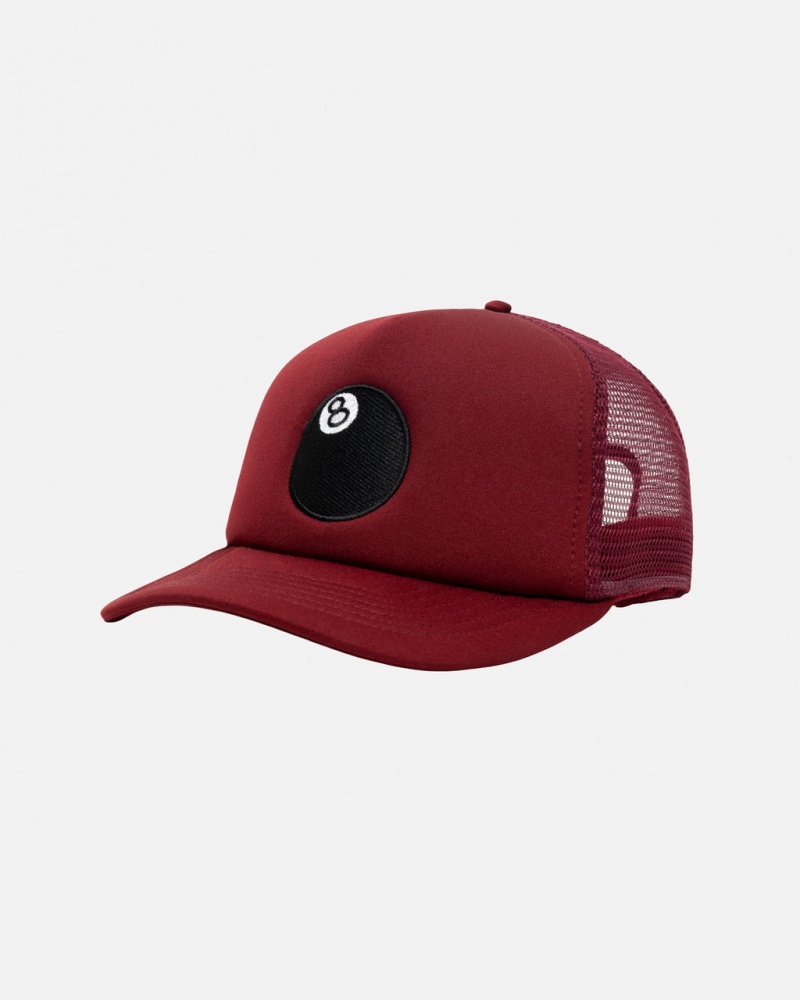 Stussy Trucker 8 Ball Snapback - Unisex Rood | NLJBT52678