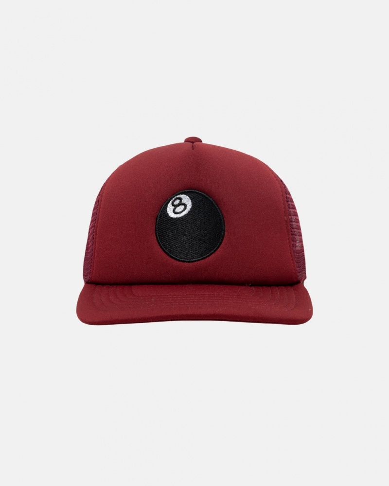 Stussy Trucker 8 Ball Snapback - Unisex Rood | NLJBT52678