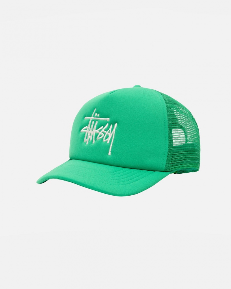 Stussy Trucker Big Basic Snapback - Unisex Groen | LNLSX43273