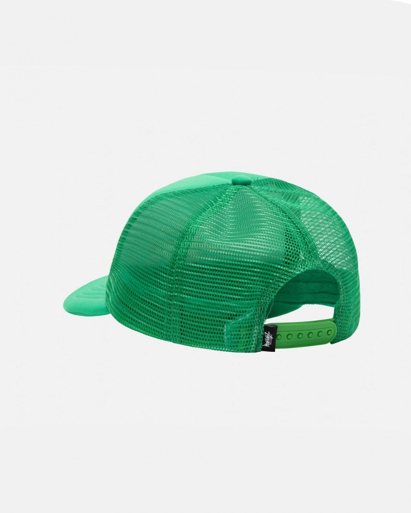 Stussy Trucker Big Basic Snapback - Unisex Groen | LNLSX43273