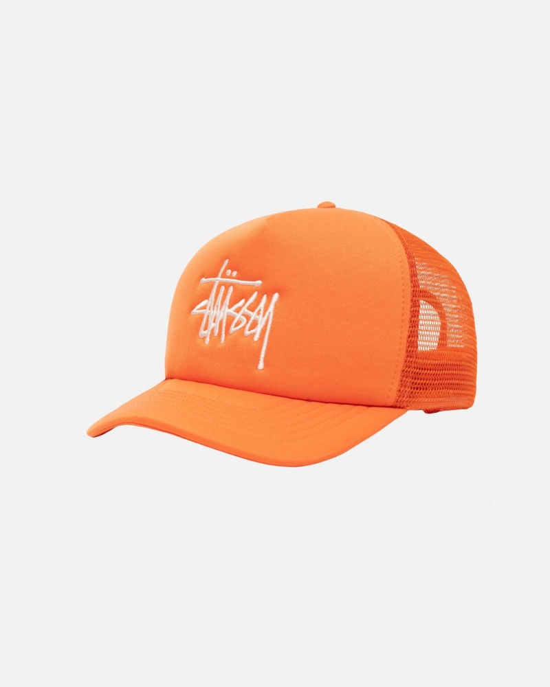 Stussy Trucker Big Basic Snapback - Unisex Oranje | NLJVR66157