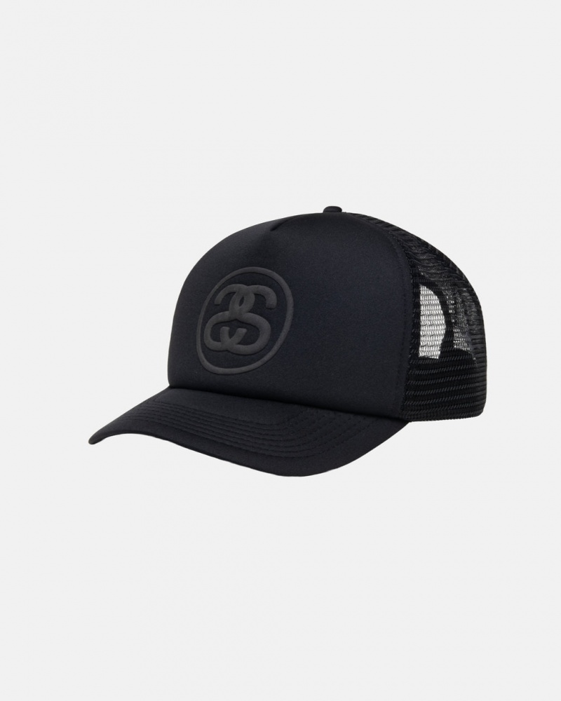 Stussy Trucker Ss-Link Snapback - Unisex Zwart | YNLVQ26476