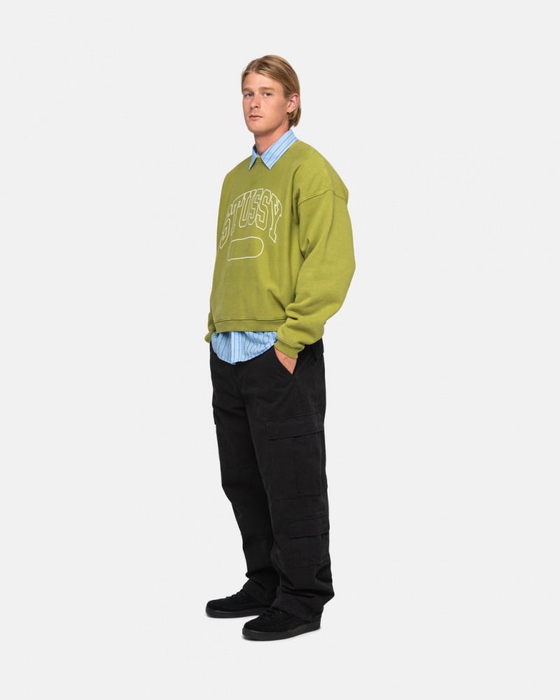 Stussy Varsity Oversized Crew - Unisex Hoodies Groen | NLJZR59753