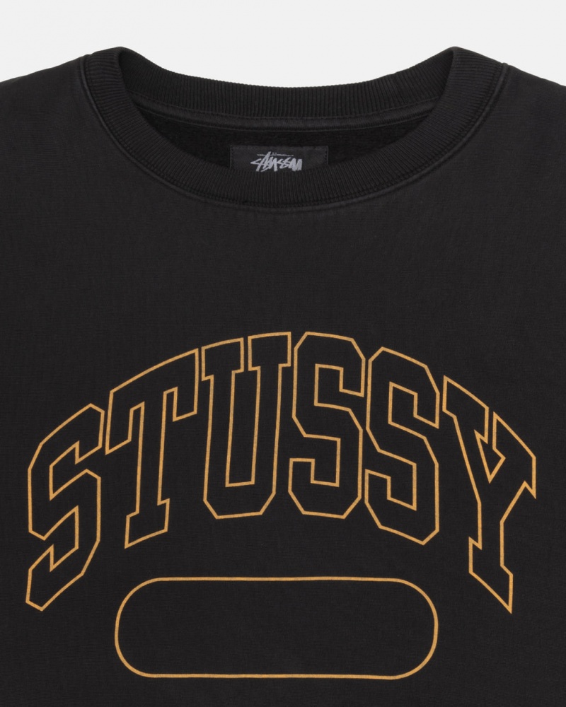 Stussy Varsity Oversized Crew - Unisex Hoodies Zwart | DNLKV76798