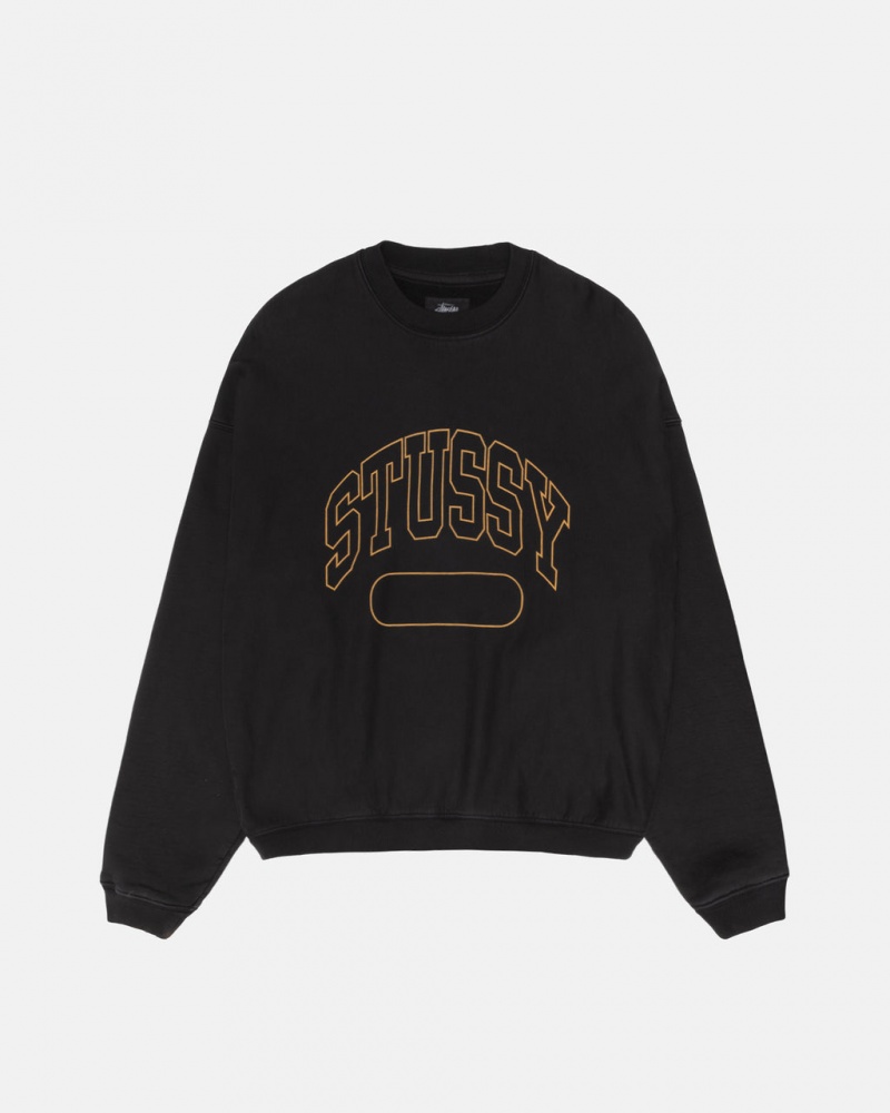 Stussy Varsity Oversized Crew - Unisex Hoodies Zwart | DNLKV76798