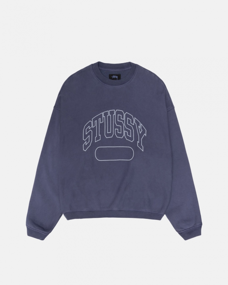 Stussy Varsity Oversized Crew - Unisex Hoodies Blauw | NLCVG12956