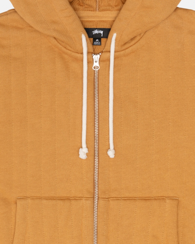 Stussy Vertical Gewatteerd Zip Hoodie - Unisex Hoodies Bruin | MNLFT25451