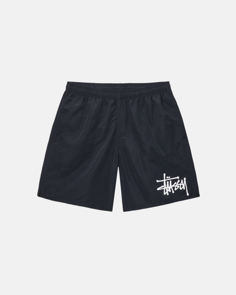 Stussy Water Kort Big Basic - Unisex Shorts Trunks Zwart | MNLFT32337