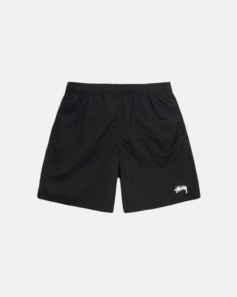 Stussy Water Kort Stock - Unisex Shorts Trunks Zwart | NLJZR90171