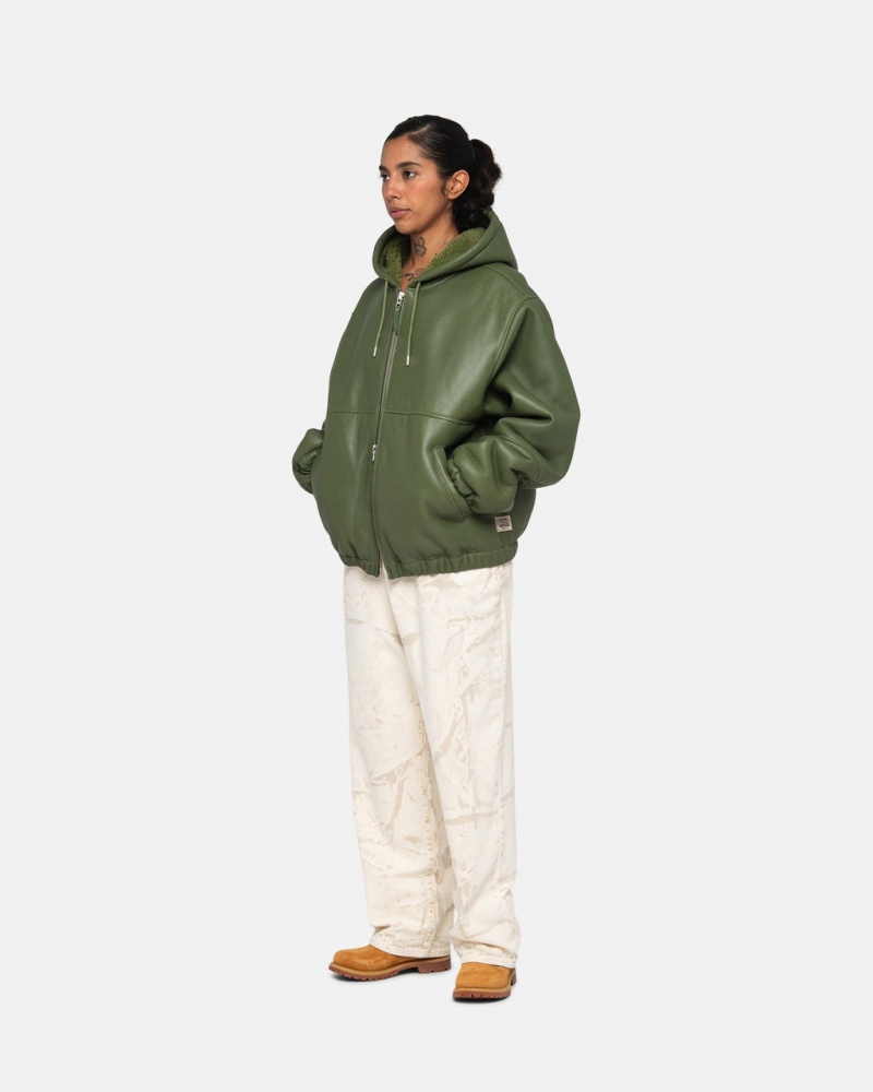 Stussy Werk Jacket Shearling - Unisex Jackets Groen | UNLND39488