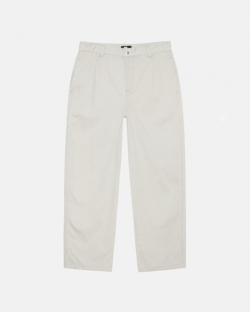 Stussy Workgear Trouser Twill - Unisex Pants Wit | NLDYB52668