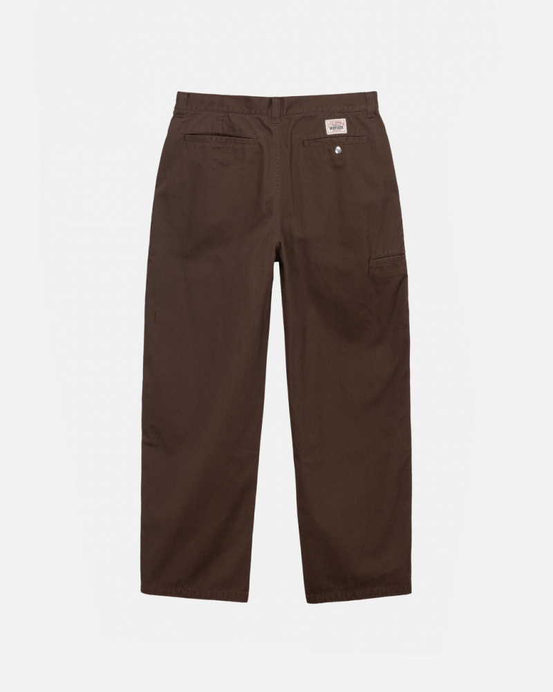 Stussy Workgear Trouser Twill - Unisex Pants Bruin | MNLHR75711