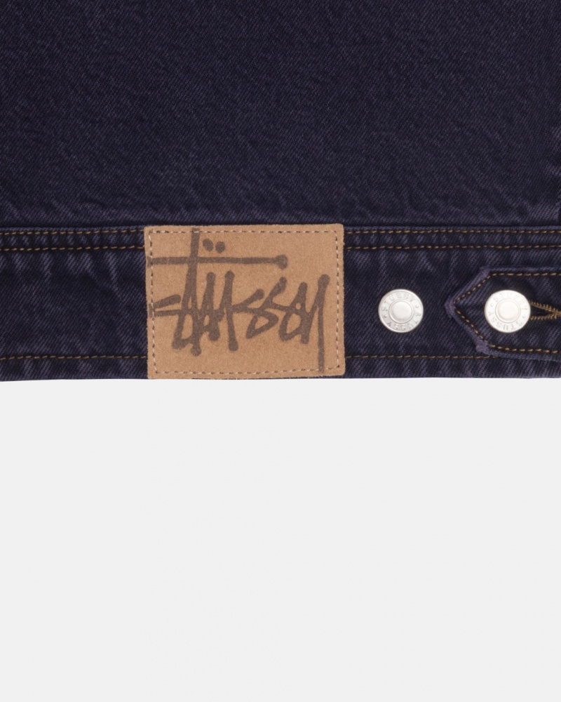 Stussy Zip Werk Jacket Denim - Unisex Jackets Zwart | NLQAV90671