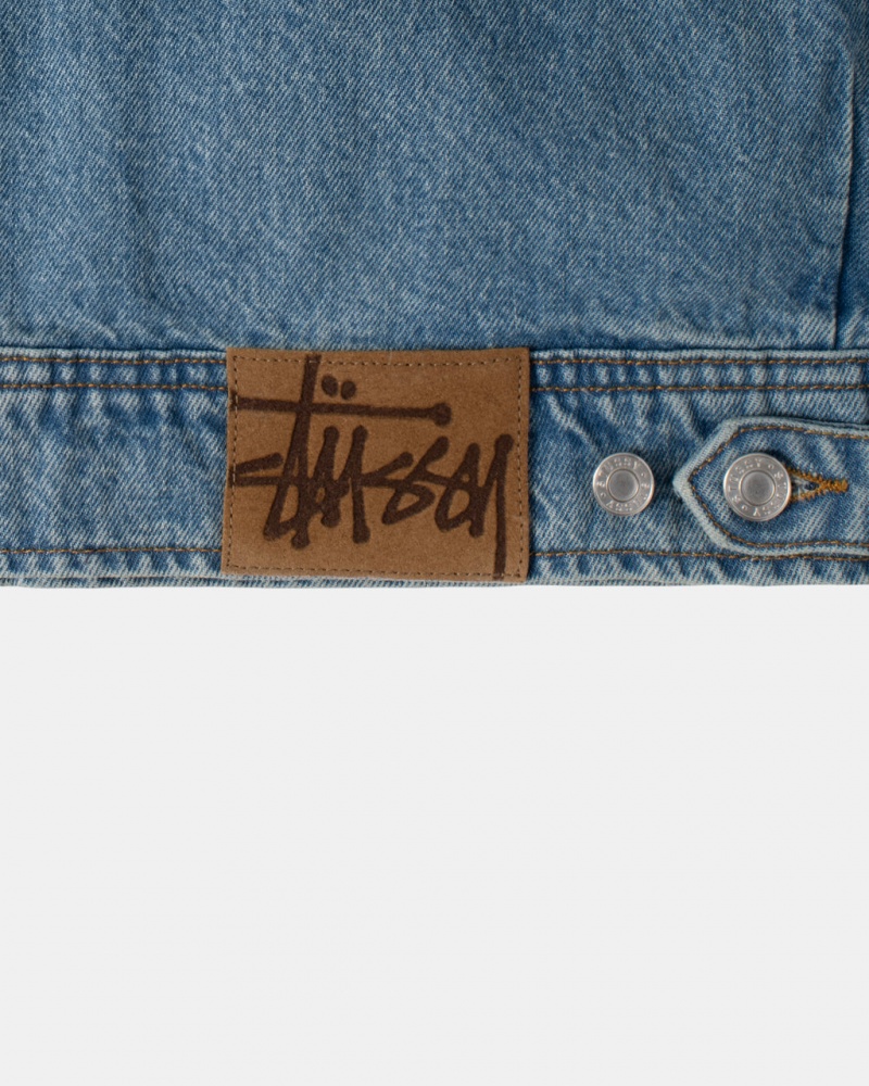 Stussy Zip Werk Jacket Denim - Unisex Jackets Blauw | UNLND17816