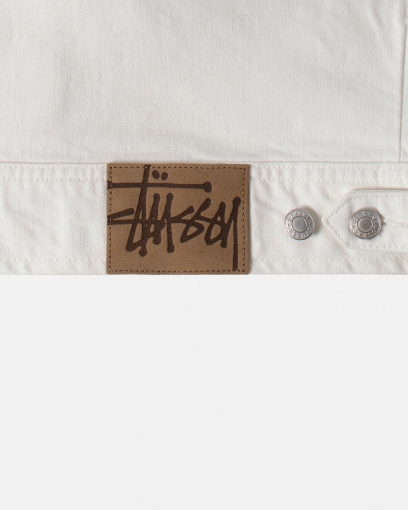 Stussy Zip Werk Jacket Overdyed - Unisex Jackets Beige | YNLVQ23410